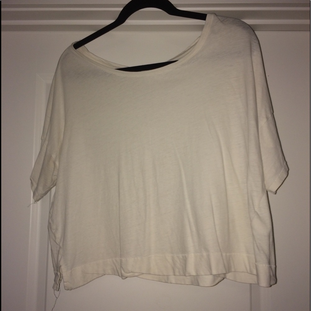 white crop top